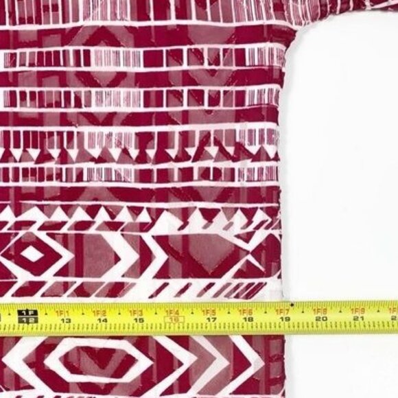 Sam Edelman Prairie Dreamer Aztec Straight Fringe Hem Lined Dress Size Medium - Picture 9 of 12